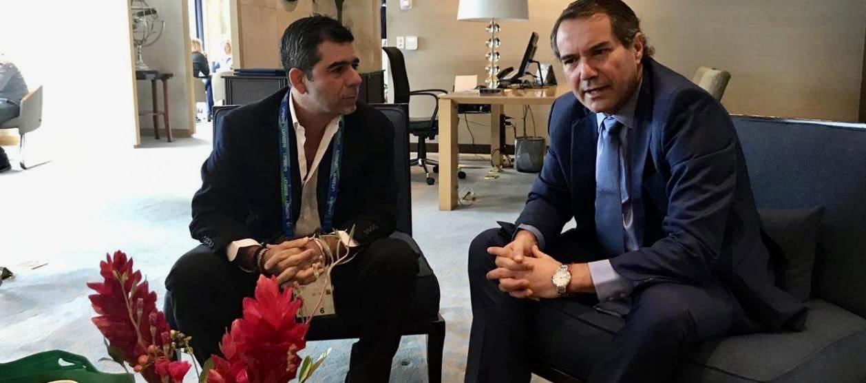 Alex Char y Neven Ilic, presidente de Panam Sports.