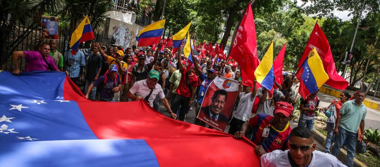 La marcha de los chavistas.