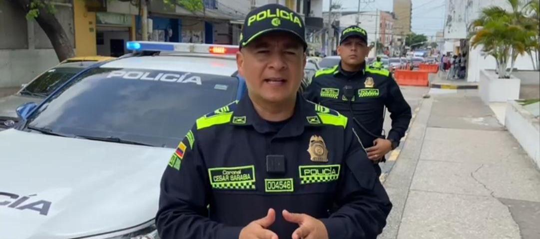 Coronel César Sarabia, subcomandante de la Policía Metropolitana de Barranquilla