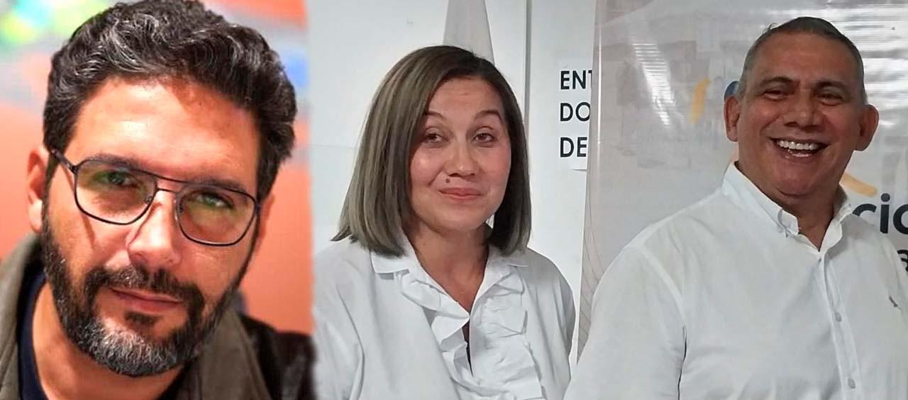 Agmeth Escaf, Verónica Patiño y Máximo Noriega.