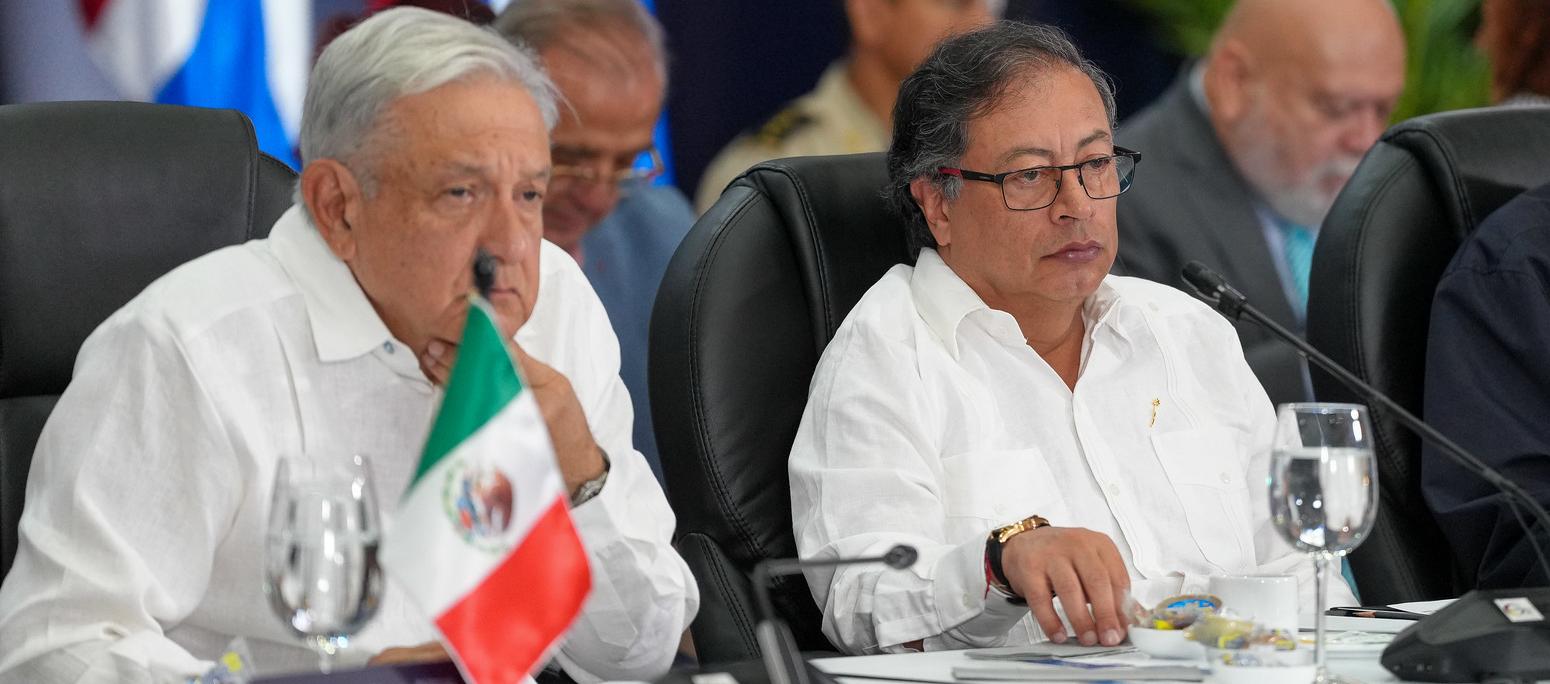 Gustavo Petro y López Obrador, presidentes de Colombia y México.