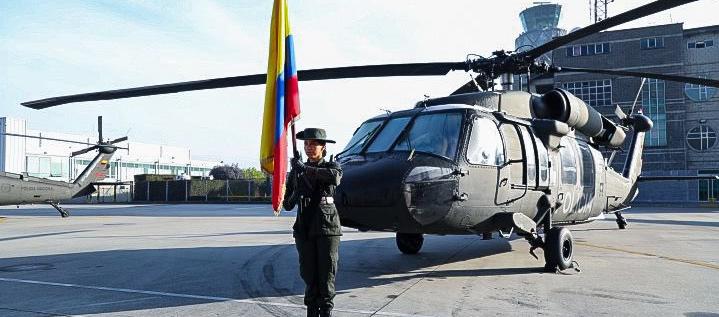 Uno de los helicópteros.