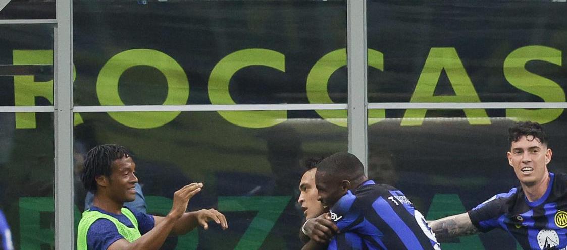 Jugadores del Inter celebrando uno de sus tantos.