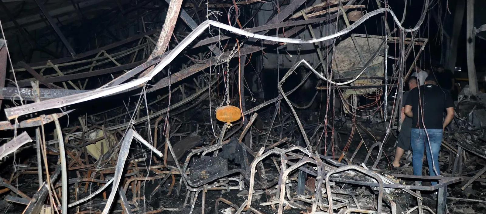 Los daños tras el voraz incendio.