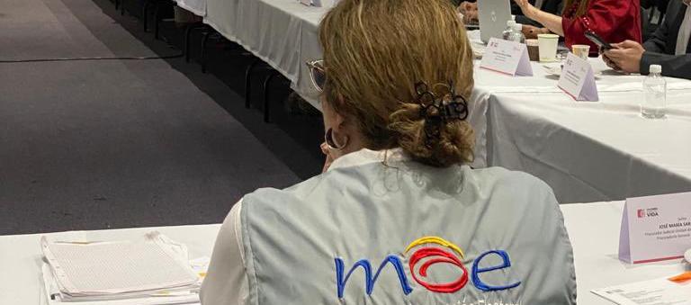 La MOE participando en la Comisión Nacional de Seguimiento Electoral.