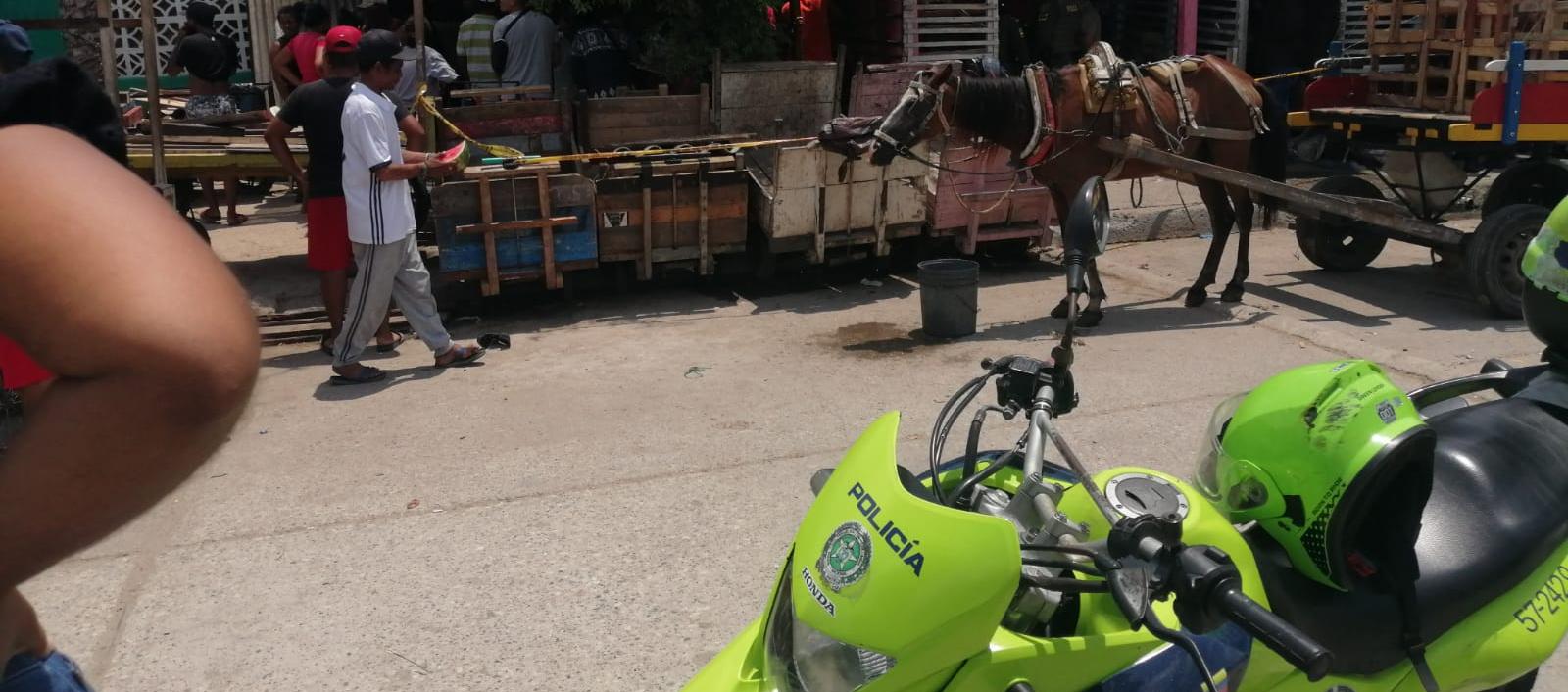 Lugar donde fueron baleadas cinco personas el pasado martes en el barrio Rebolo. 
