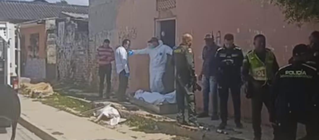 Lugar donde ocurrió el crimen y los heridos en el barrio Las Nieves.