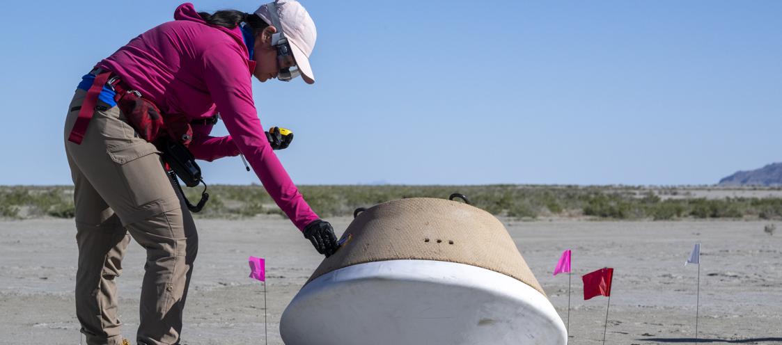 La cápsula de la misión OSIRIS-REx.