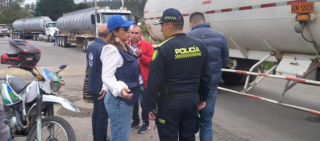 Imagen del paro de camioneros.