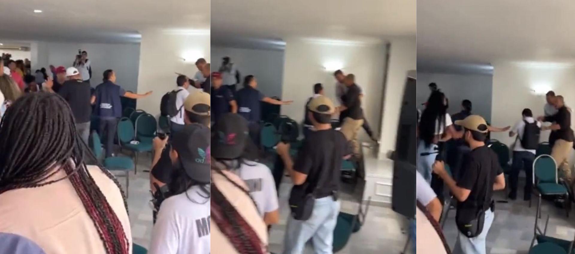 Momentos de tensión en el foro en Cali.