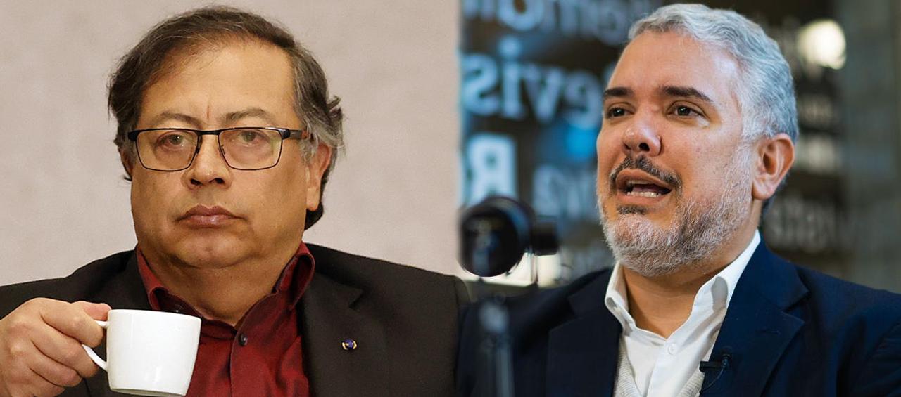 El Presidente Gustavo Petro y su antecesor, Iván Duque, en una imagen de archivo