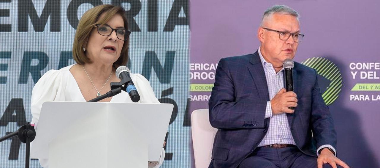 La Procuradora General de la Nación, Margarita Cabello y el Ministro de Justicia, Néstor Osuna.