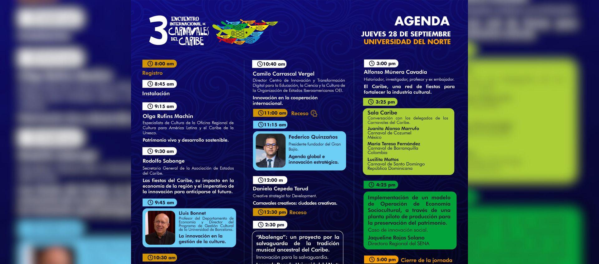 Programación de Carnavales del Caribe.