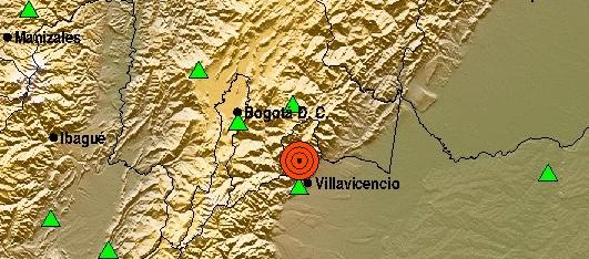 Imagen del reporte del sismo.