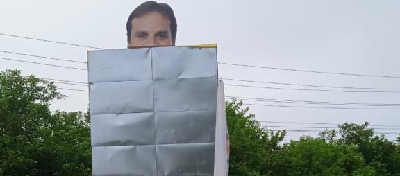 Valla de Alfredo Varela destruida en Santo Tomás. 