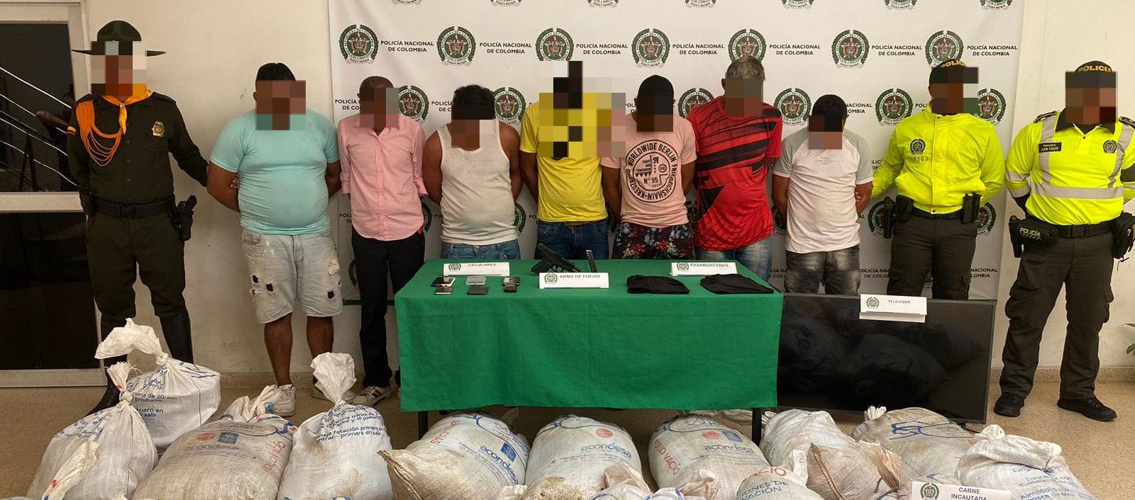 Capturados por la Policía Metropolitana de Barranquilla.