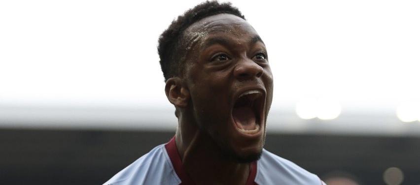 Jhon Jáder Durán celebrando su gol.