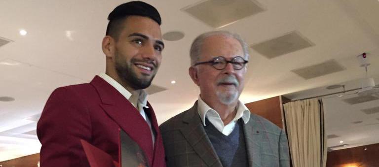 Falcao García y el maestro Fernando Botero, en su encuentro en Mónaco. 