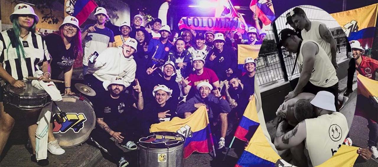 Dj Pope junto a sus amigos.