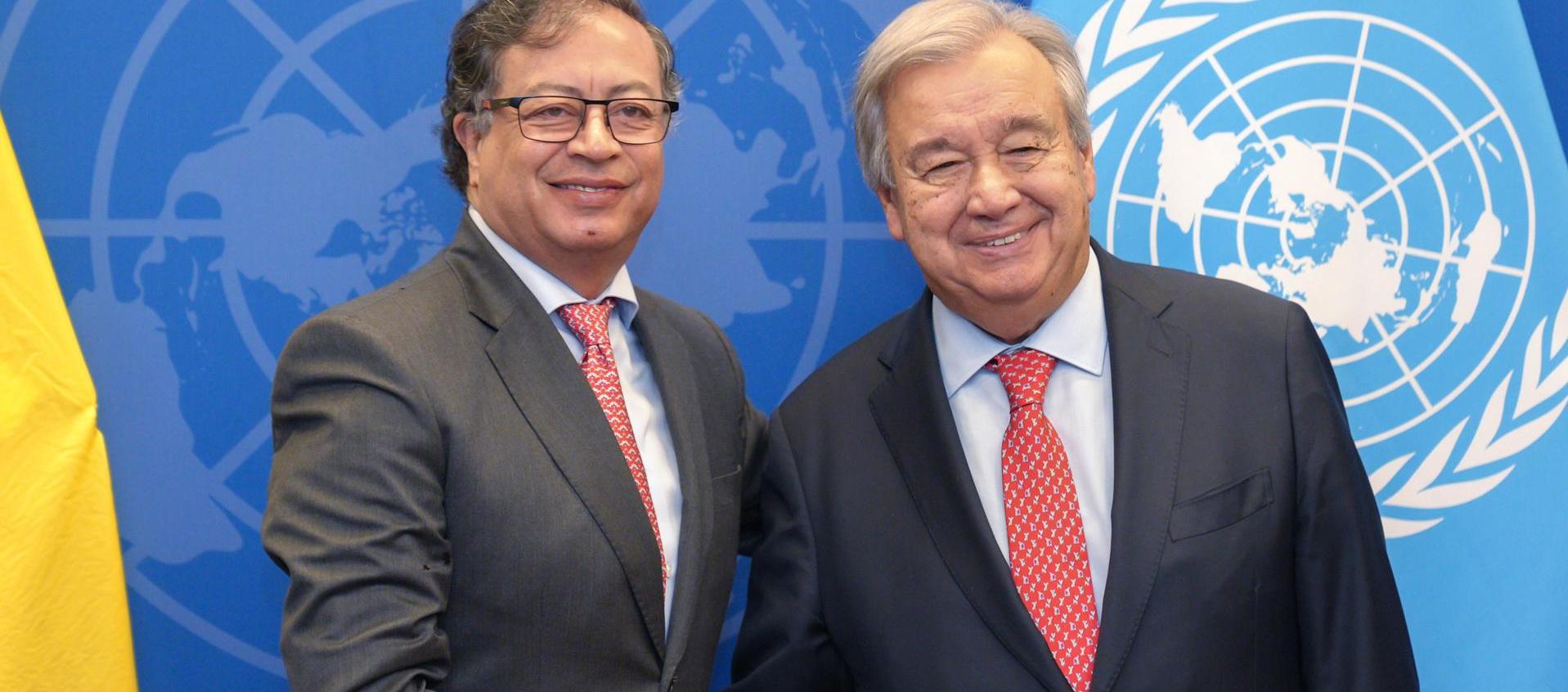 Gustavo Petro y Antonio Guterres