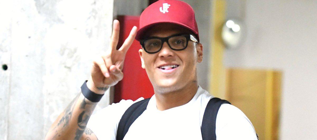 Juan Fernando Quintero a su llegada al sitio de concentración de la Selección Colombia. 