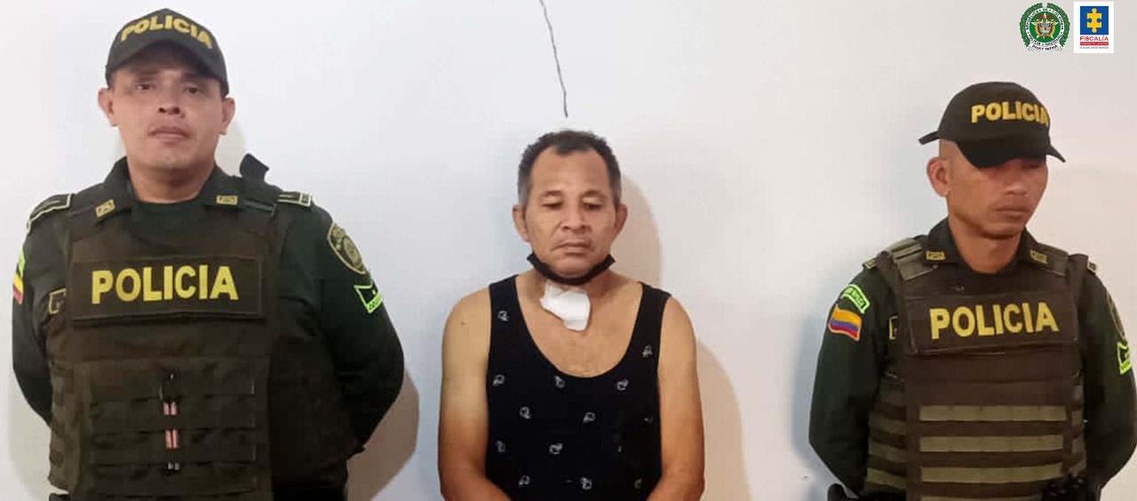 Hernando Junco Peternina luego de su captura. 