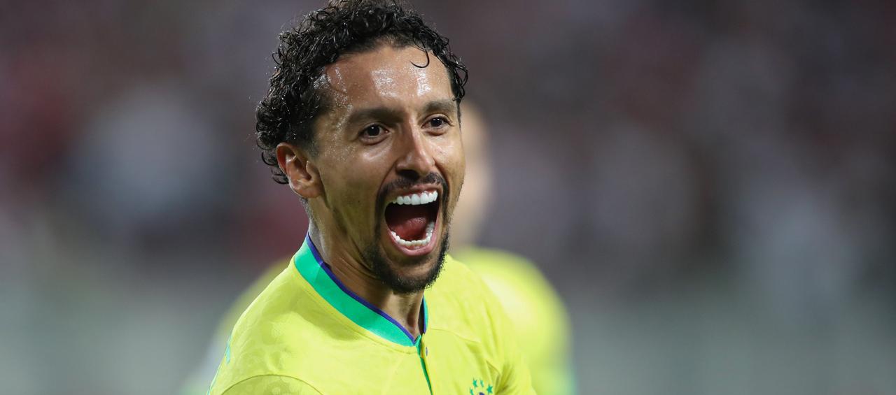 Marquinhos, autor del gol que le dio la victoria a Brasil, en Lima.
