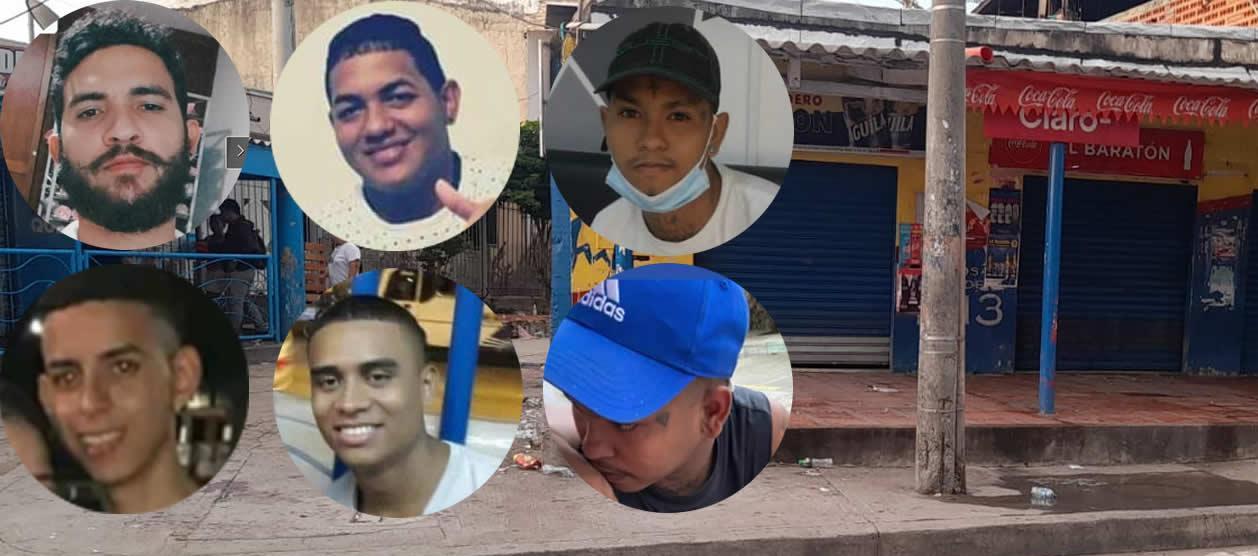 Las víctimas de la masacre en Las Flores.