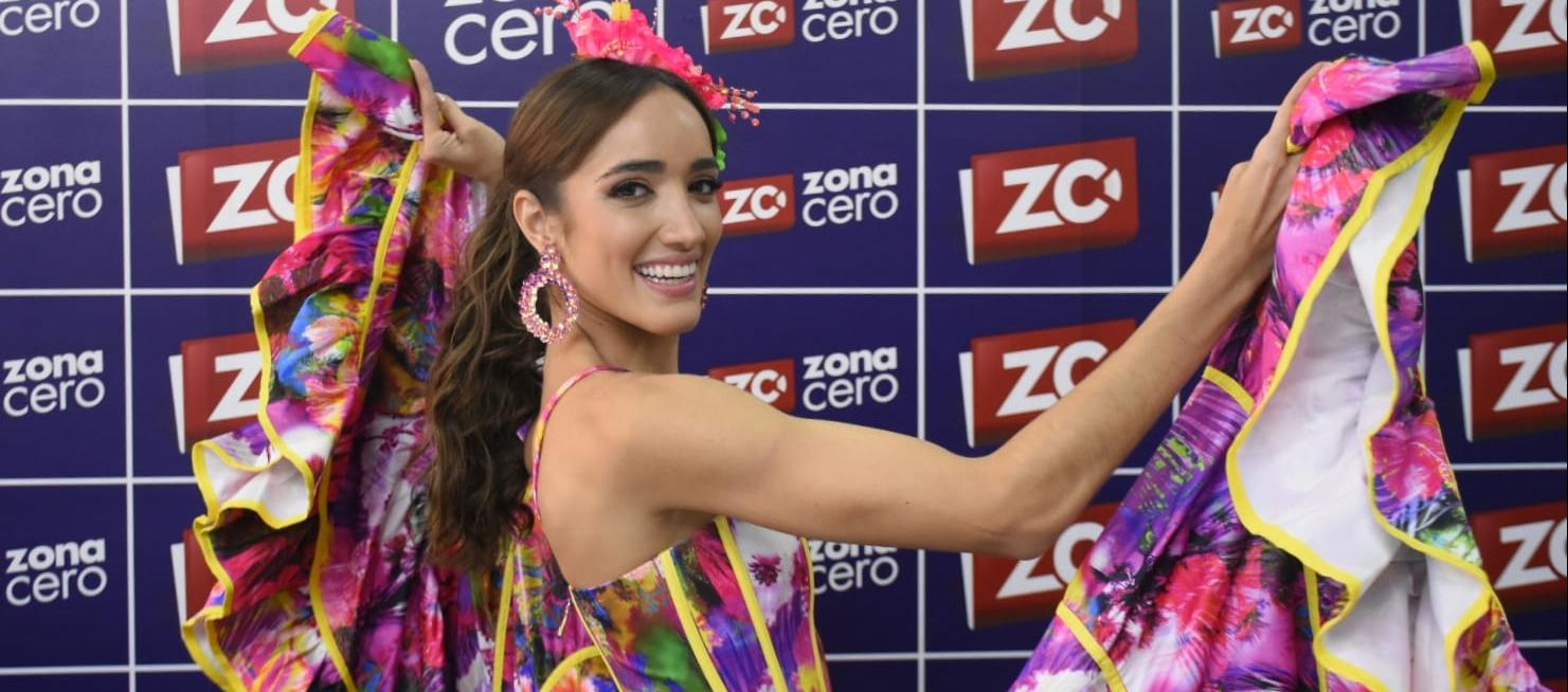 Melissa Cure Villa, reina del Carnaval 2024, en la redacción de Zona Cero
