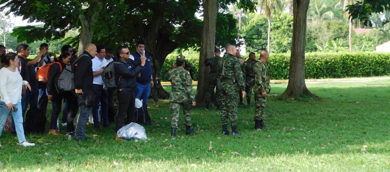 Delegados de entes de control que se encontraban en el helicóptero.