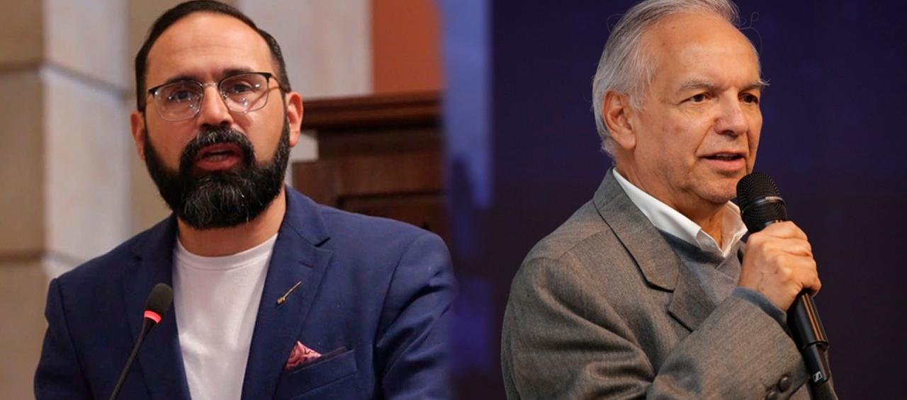 Ministro de Minas, Andrés Camacho, y Ministro de Hacienda, Ricardo Bonilla.