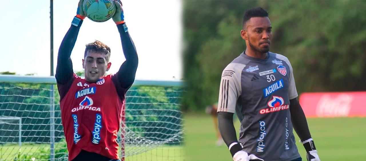 Santiago Mele y Jefersson Martínez, porteros del Junior. 