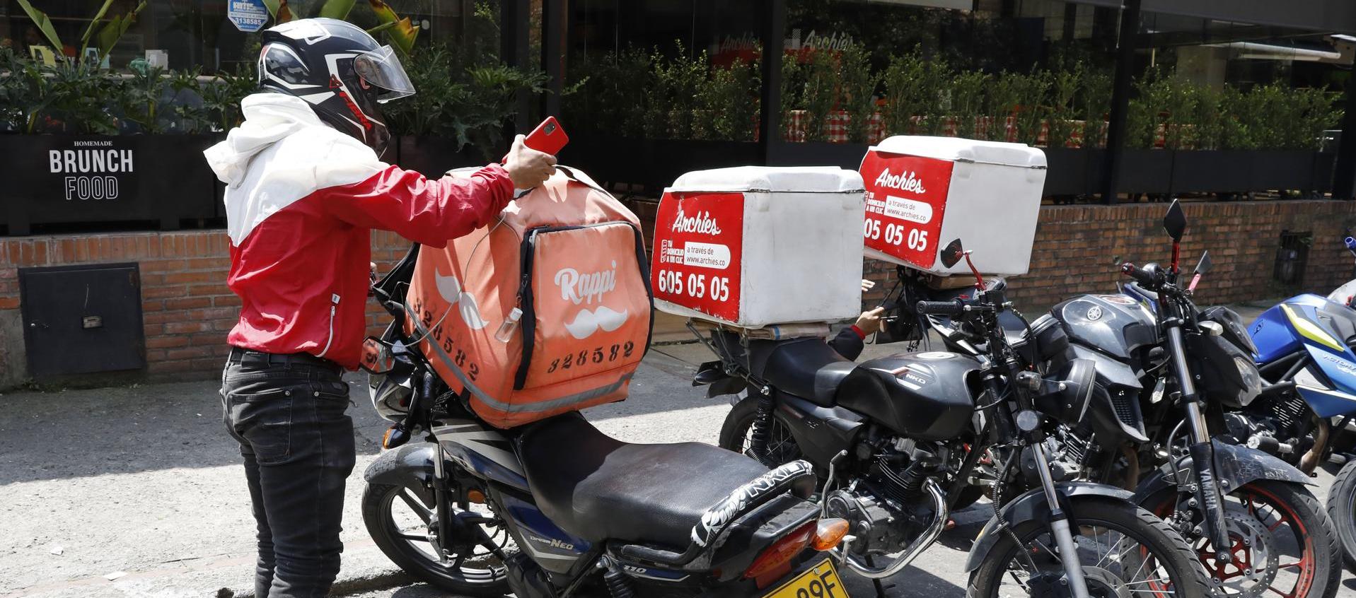 Un domiciliario de Rappi.