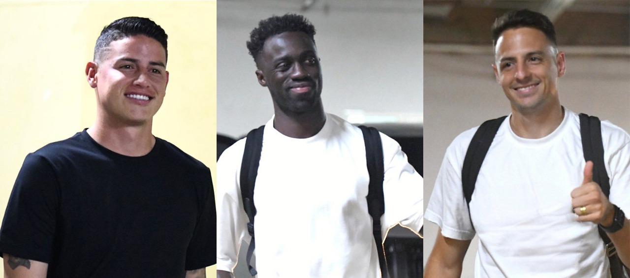 James Rodríguez, Dávinson Sánchez y Santiago Arias arribaron el domingo al sitio de concentración. 