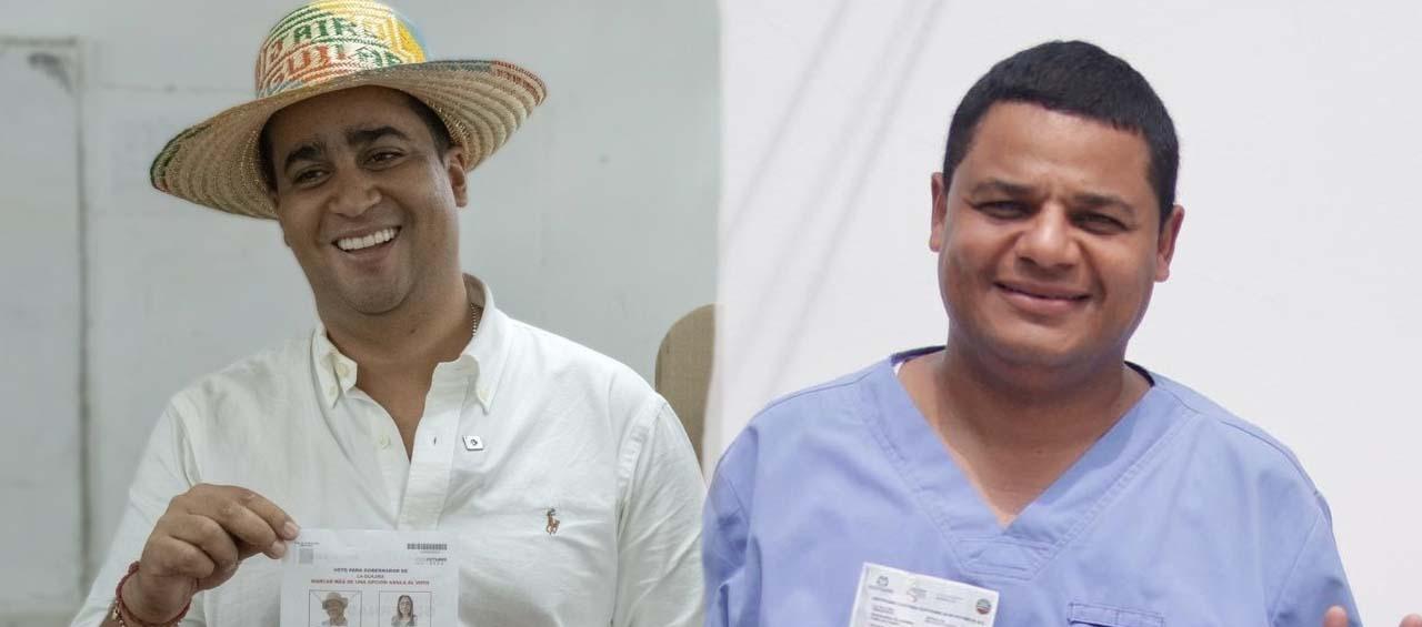 Jairo Aguilar, Gobernador electo, y Genaro Redondo, Alcalde de Riohacha.