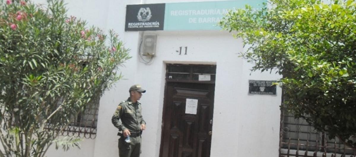 Imagen de la Registraduría de Barrancas.