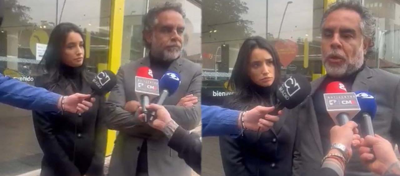 Armando Benedetti dando declaraciones a la prensa.