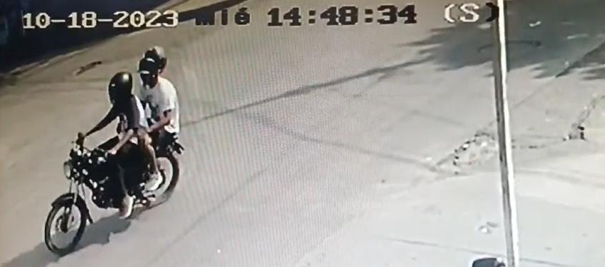 Momento en que los sicarios se daban a la huida. 