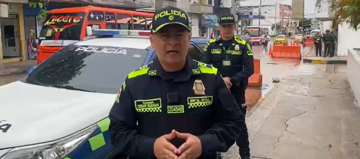 Coronel César Sarabia, Subcomandante de la Policía Metropolitana de Barranquilla.