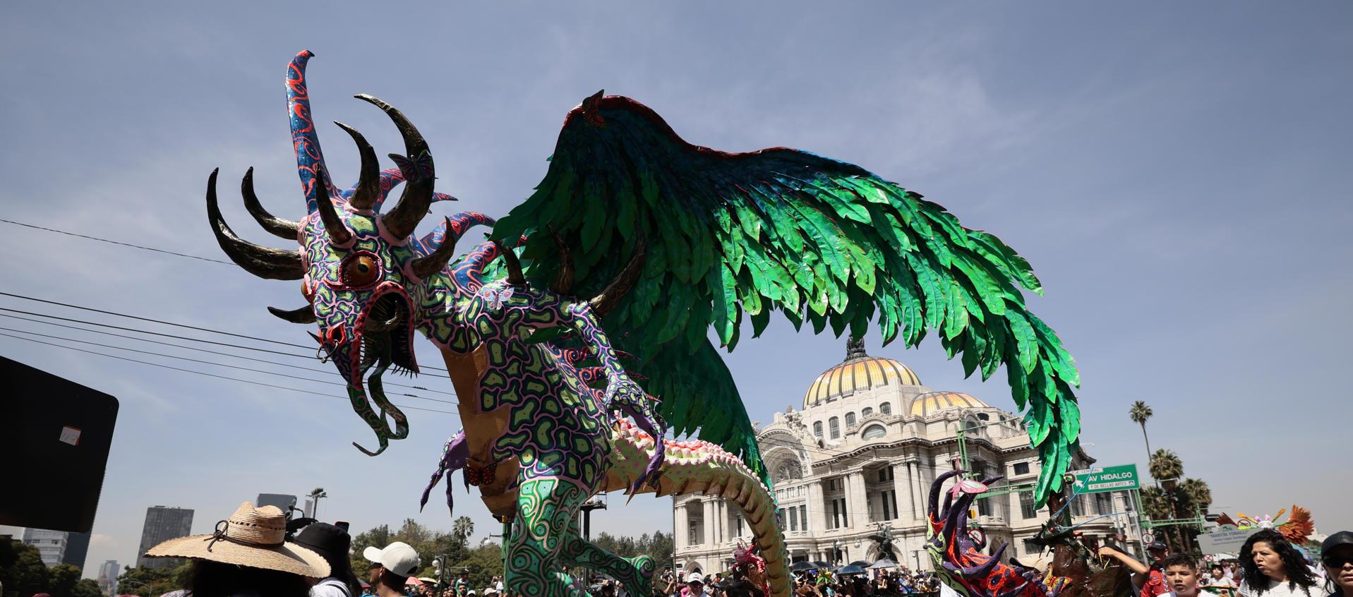 Desfile de alebrijes en México.