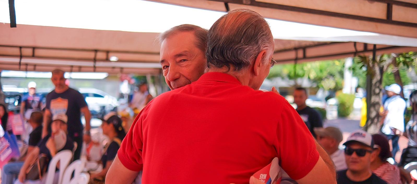 Candidato a la Gobernación del Atlántico, Eduardo Verano y Fuad Char, dirigente del partido Cambio Radical.