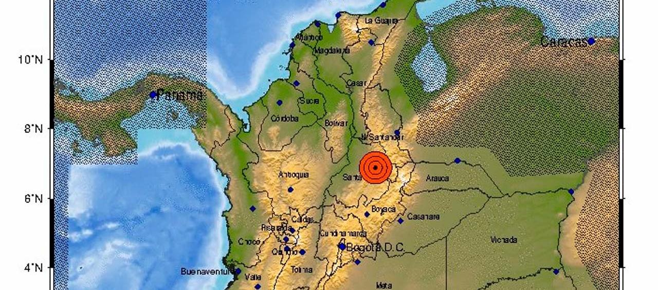 Reporte del epicentro del temblor dado por el SGC.