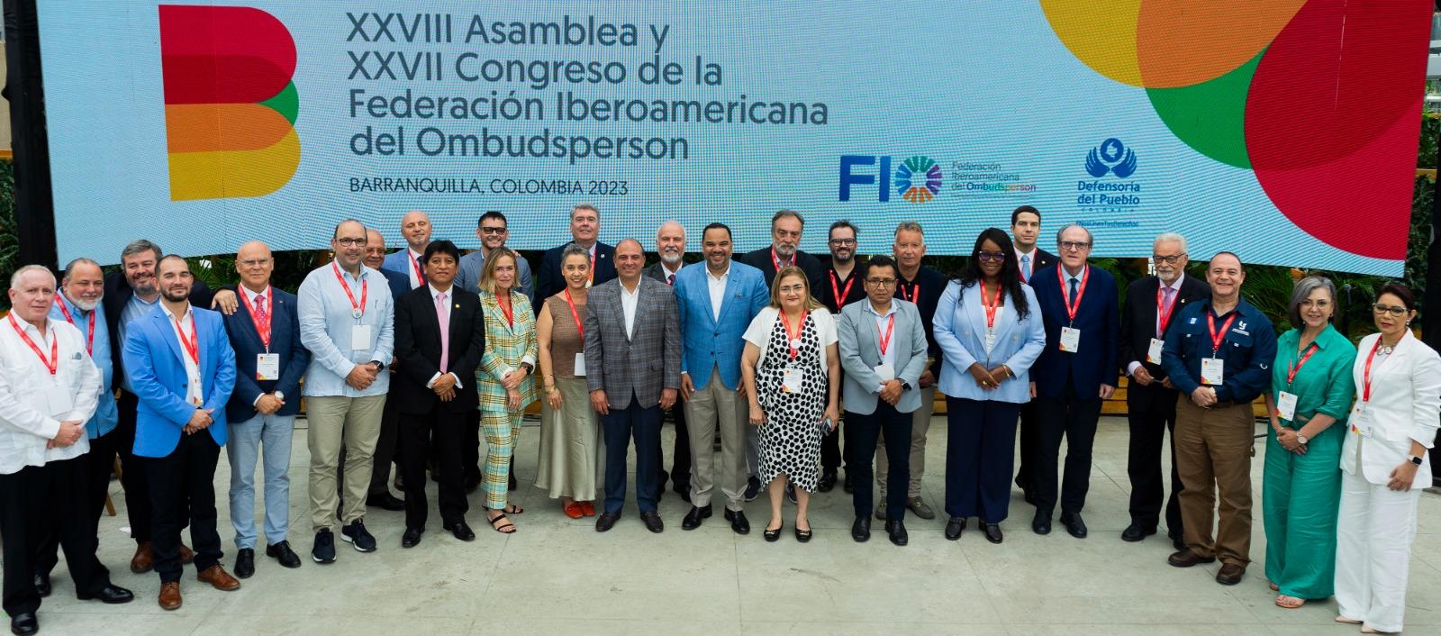 Foto oficial de la Asamblea de la Federación Iberoamericana de Defensores del Pueblo.