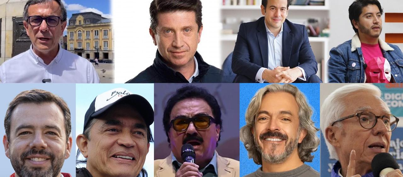 Los candidatos a la Alcaldía de Bogotá.
