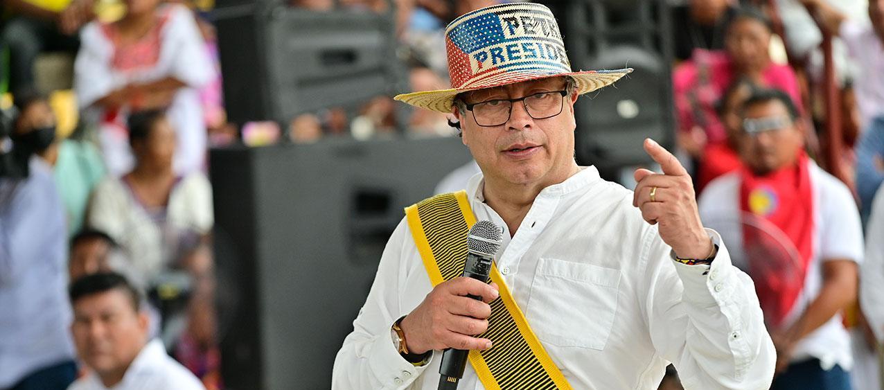 El Presidente Gustavo Petro, en La Guajira durante la declaratoria de la emergencia
