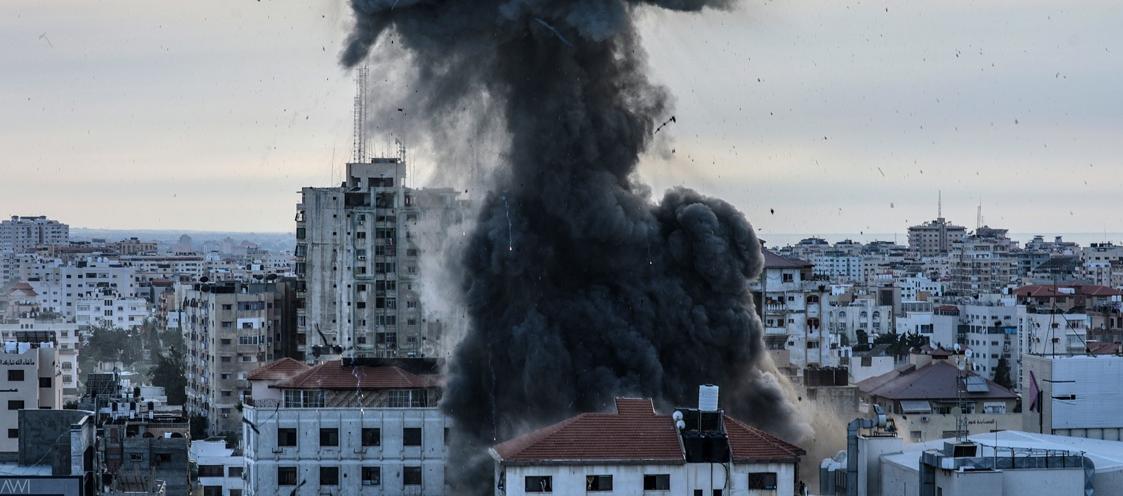Imagen de un bombardeo en Gaza.