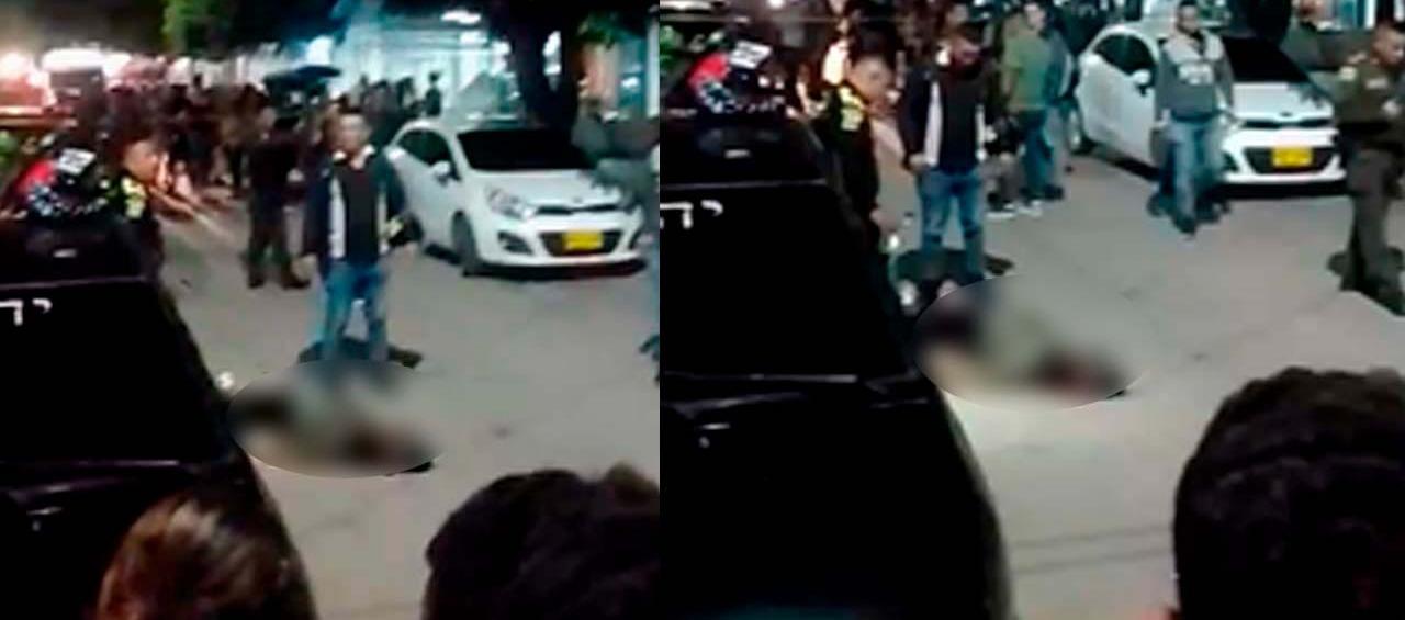 La Policía acordonó el lugar donde quedó muerta una persona. 