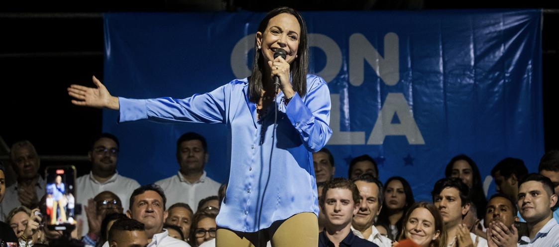 La exdiputada María Corina Machado.