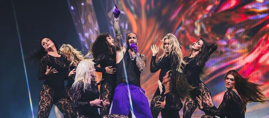 Maluma en su más reciente concierto en Nueva York.