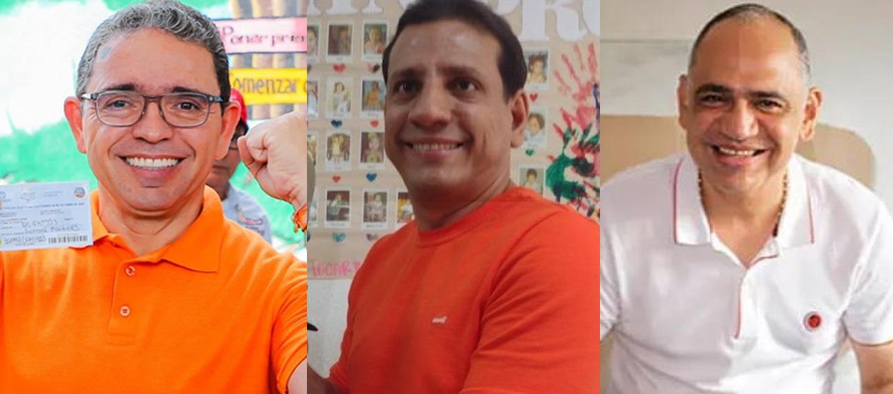 Rafael Martínez, Gobernador electo, y Jorge Agudelo y Carlos Pinedo, candidatos de Alcaldía de Santa Marta.